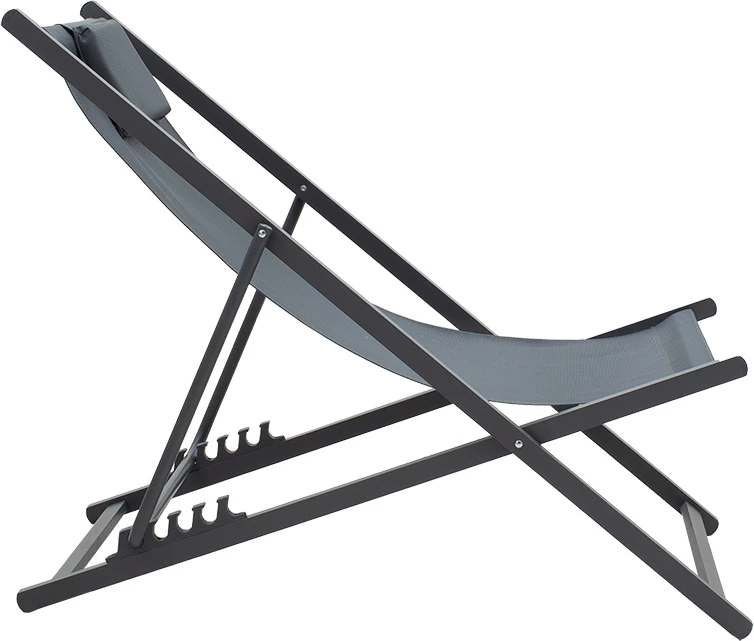 Shezlong profesional Corte, dru panje, alumin, tekstilene, antracit