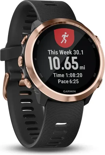 Smartwatch Garmin Forerunner® 645 Music – Rose Gold with Black Strap