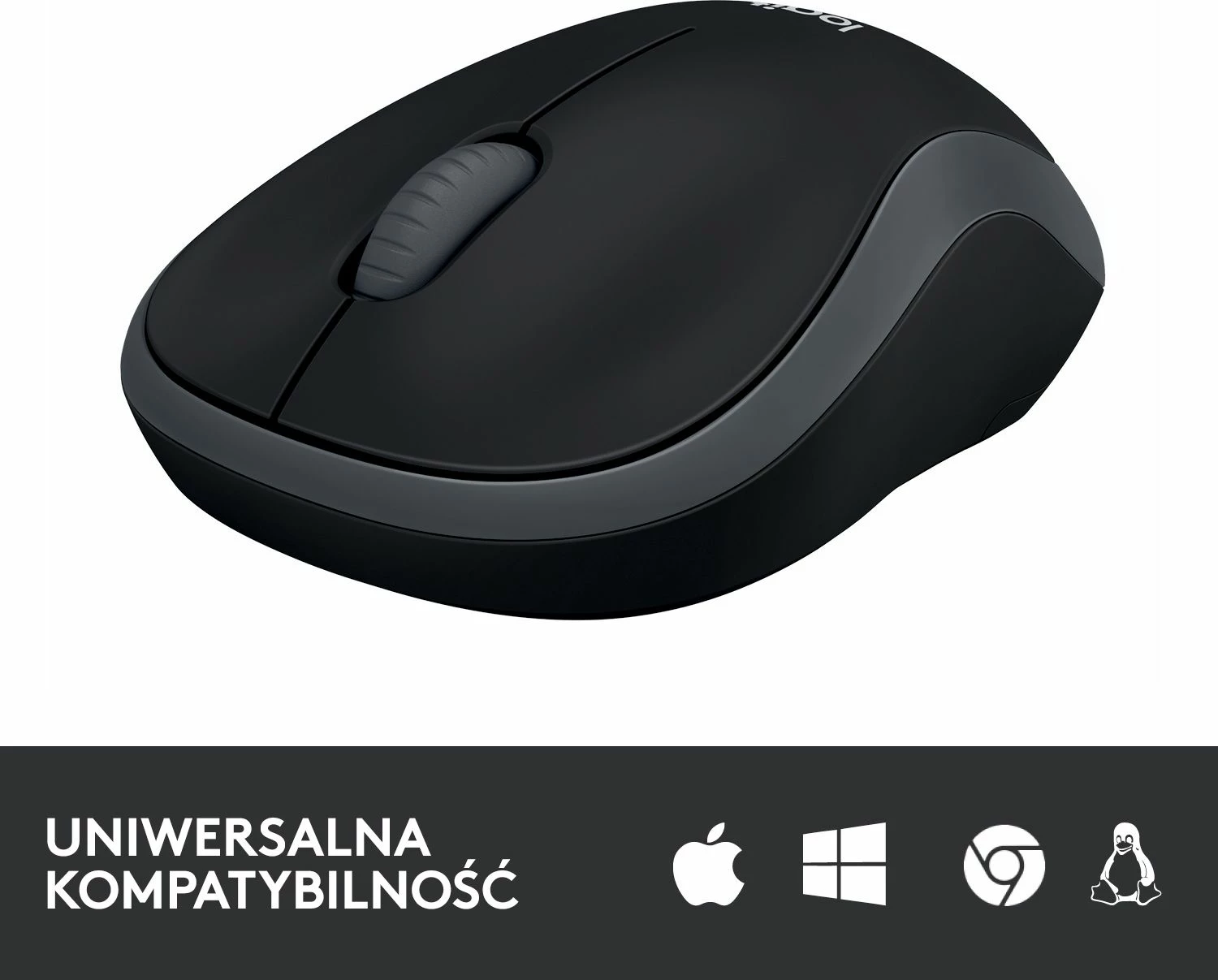 Maus Logitech M185 1000 DPI wireless me USB receiver, zi-gri
