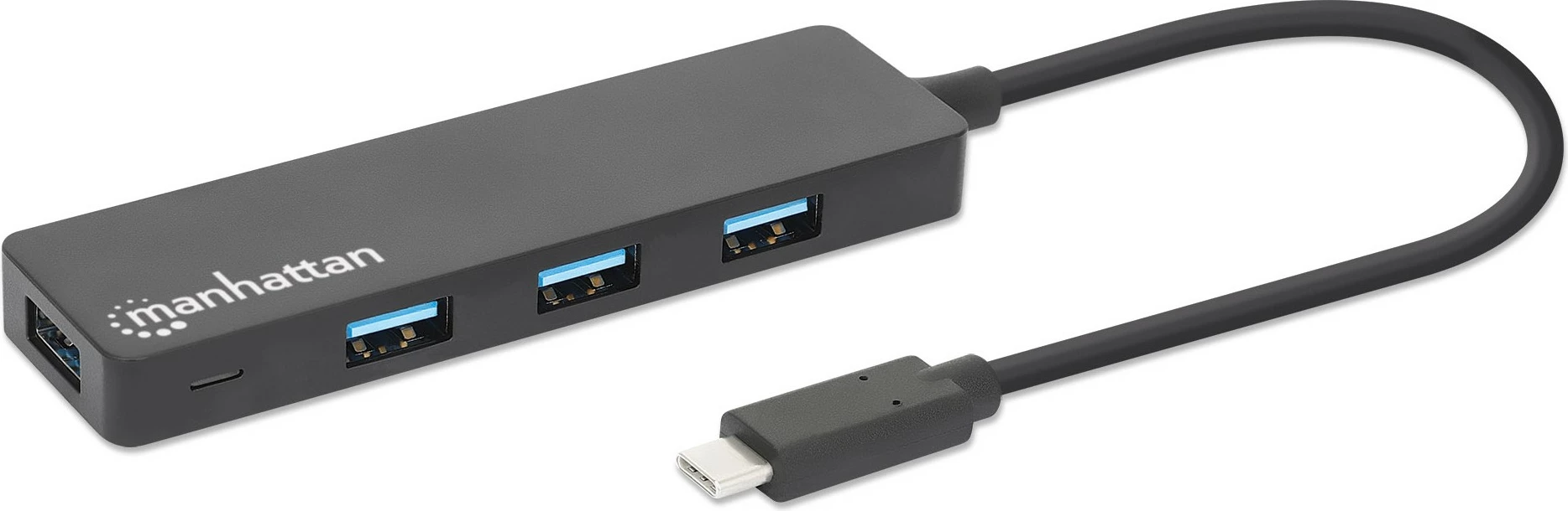 USB hub MANHATTAN 4-Port USB 3.2 Gen 1, C-Stecker në 4x A-porta, zi