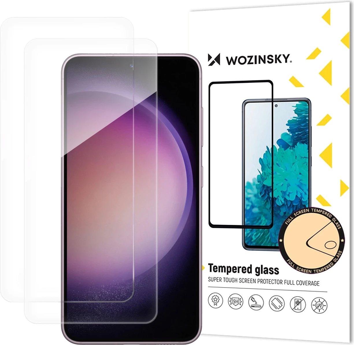 Mbështjellës xhami i temperuar Wozinsky për Samsung Galaxy A17 / A17 5G, set prej 2 copë, transparent