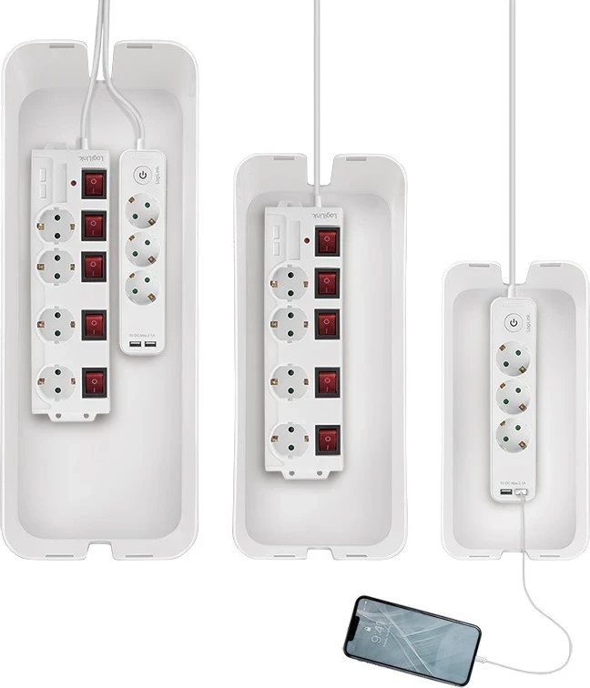 Kutia për organizimin e kabllove Logilink, bardhë