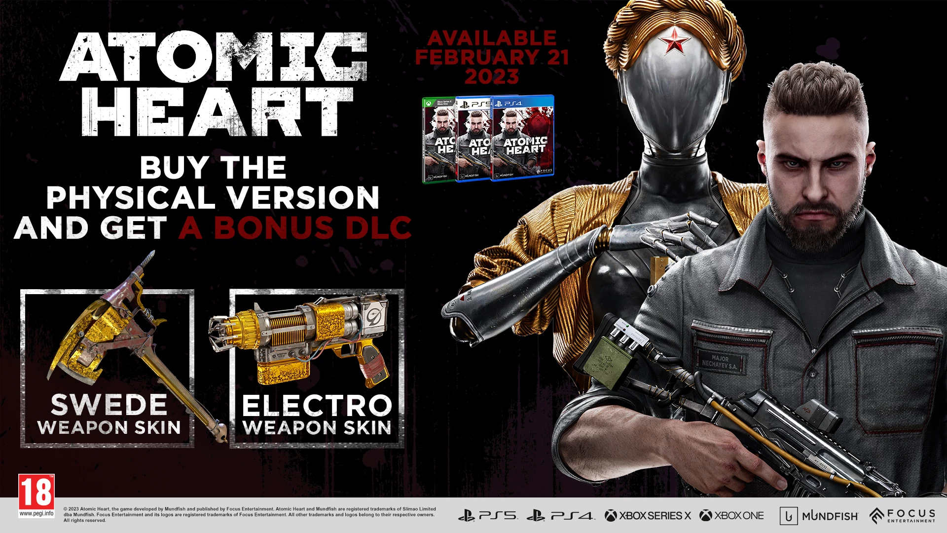 Lojë PS5 Focus Home Interactive Atomic Heart, PEGI 18