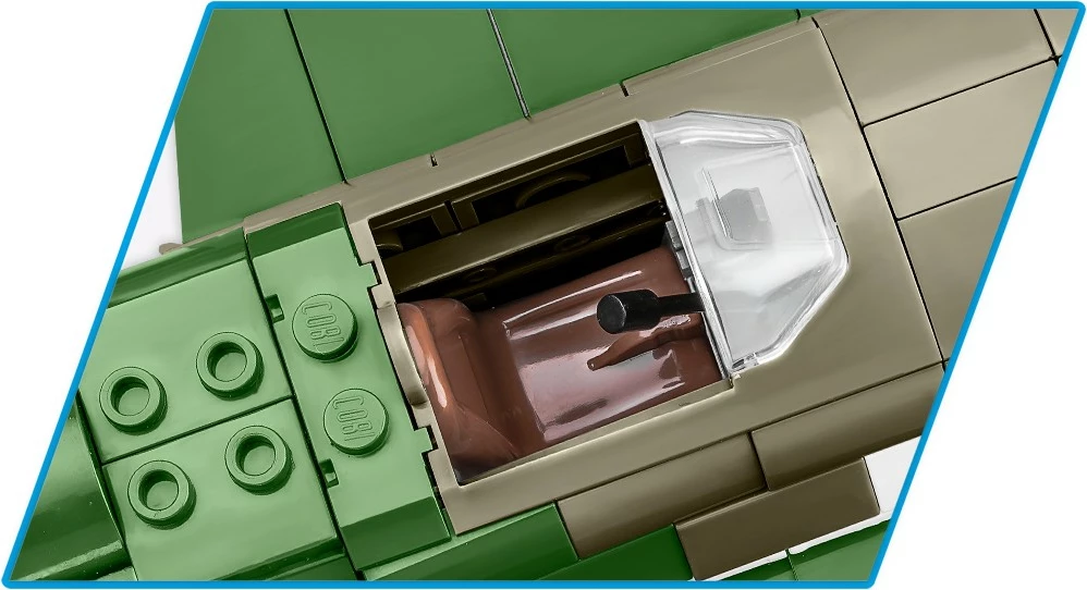 Set ndërtimi Cobi Klocki Messerschmitt Me262 A-1a, 390 pjesë, me figurë piloti, Jeshile/Gri