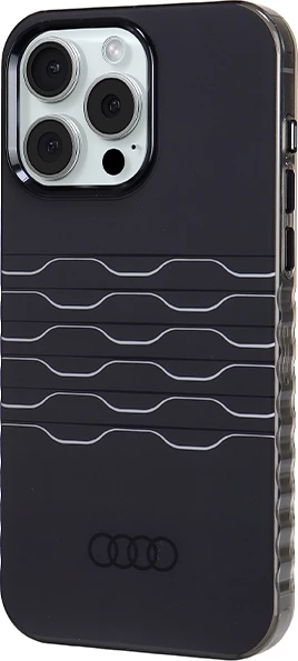 Mbështjellës Audi IML MagSafe për iPhone 15 Pro Max, i zi