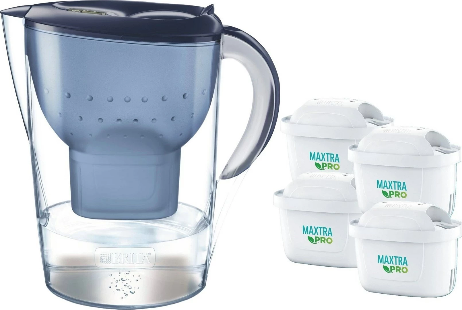 Filtruese uji BRITA Marella XL me 4 patrona MAXTRA, 3.5L, Transparent/Blue