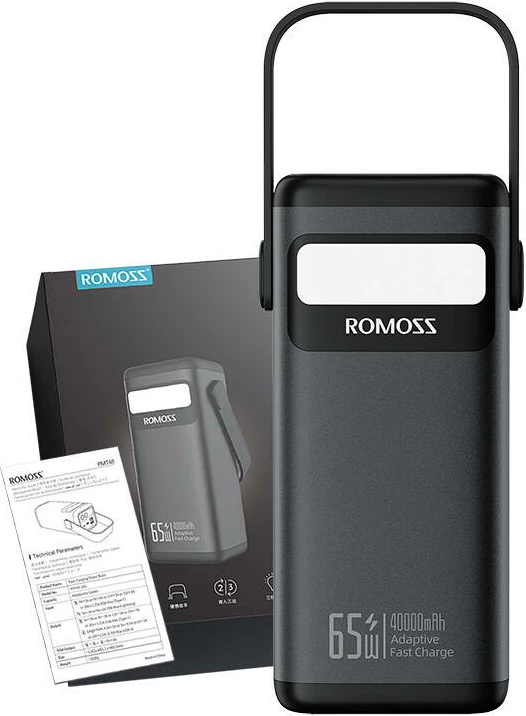 Powerbank Romoss PMT40 40000mAh 65W, e zezë