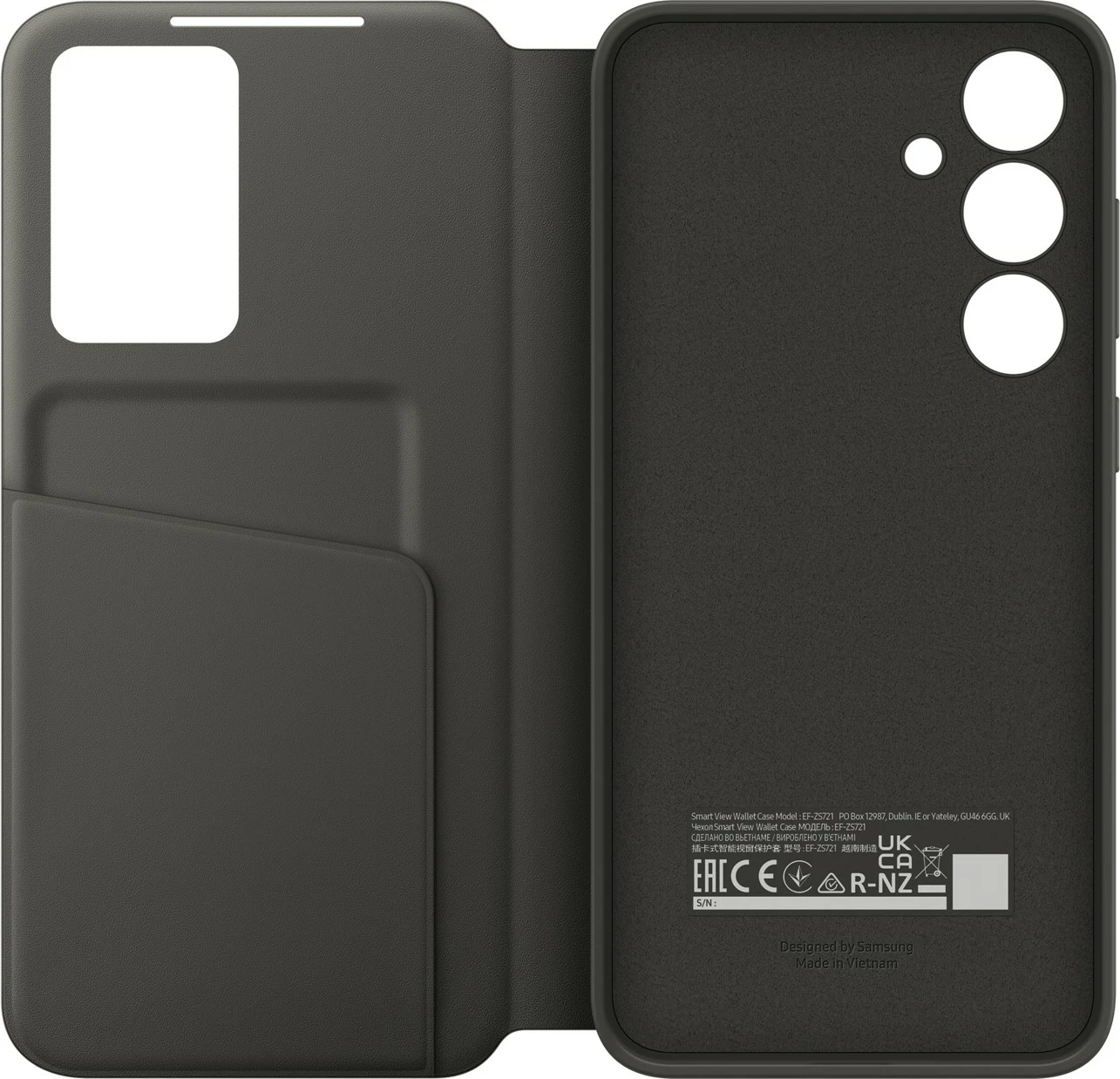 Mbështjellës Samsung Smart View për Galaxy S24 F, 17 cm (6.7"), i zi