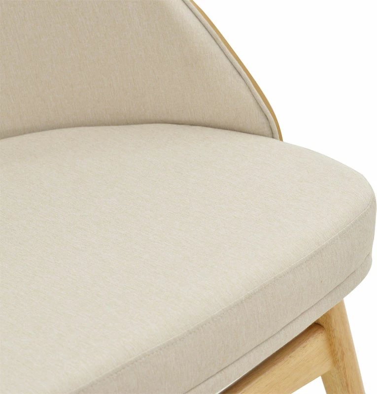 Karrige Sarian, pëlhurë bezhë-dru gome, këmbë natyrale, 69,5x71x70.5cm, set prej 2 copë