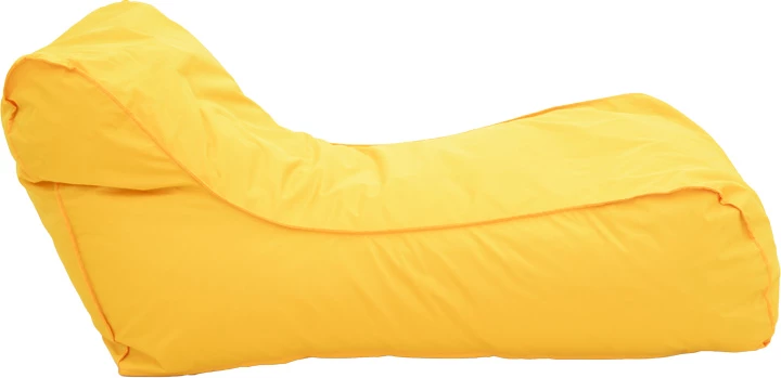 Puf lounge Lara, i verdhë, rezistent ndaj ujit, 60x150x40cm