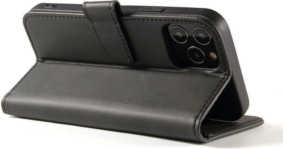 Mbështjellës Hurtel Magnet Case për Motorola Moto G 5G 2022, me flap, stand dhe xhep, i zi
