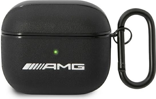 Mbështjellës Mercedes AMG Leather Big Logo për AirPods 3, e zezë