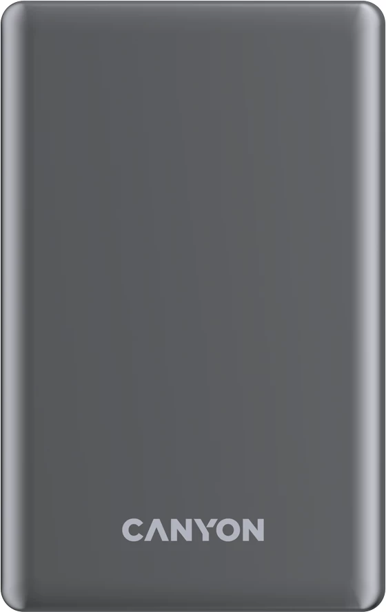 Bateri e jashtme CANYON OnPower 510, 10000 mAh, PD 20W, magnetike (MagSafe), 15W wireless, gri e errët