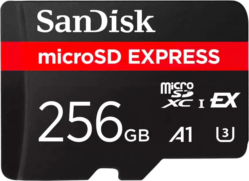 microSD Express Sandisk 256GB A1 UHS-I UHS-II i zi