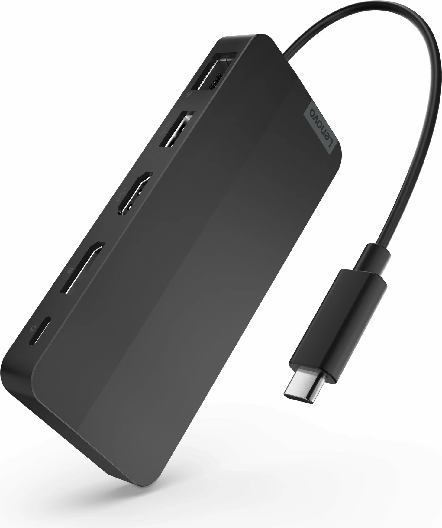 Stacion docking USB-C Lenovo 40B90000WW dual display 4K, HDMI + DisplayPort, LAN Gigabit, Power Delivery, Eclipse Black, pa adapter