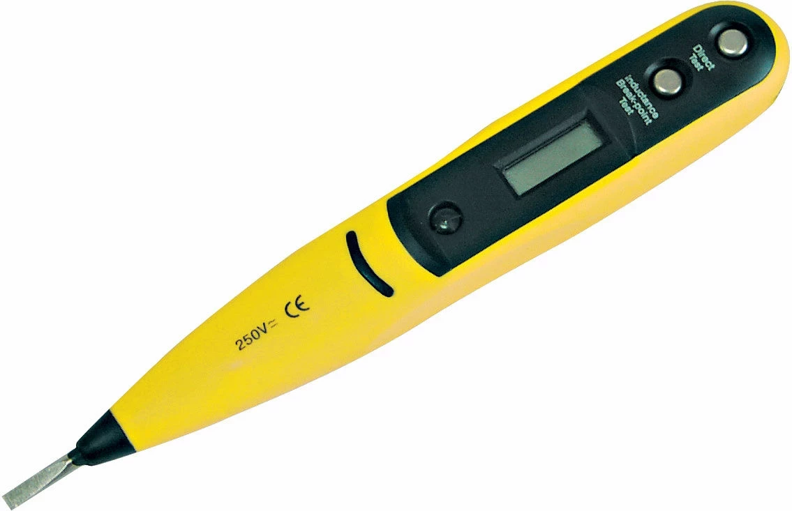 Testues tensioni elektrik PROFIX 10590 12-250V me LCD, 190 mm, verdhë