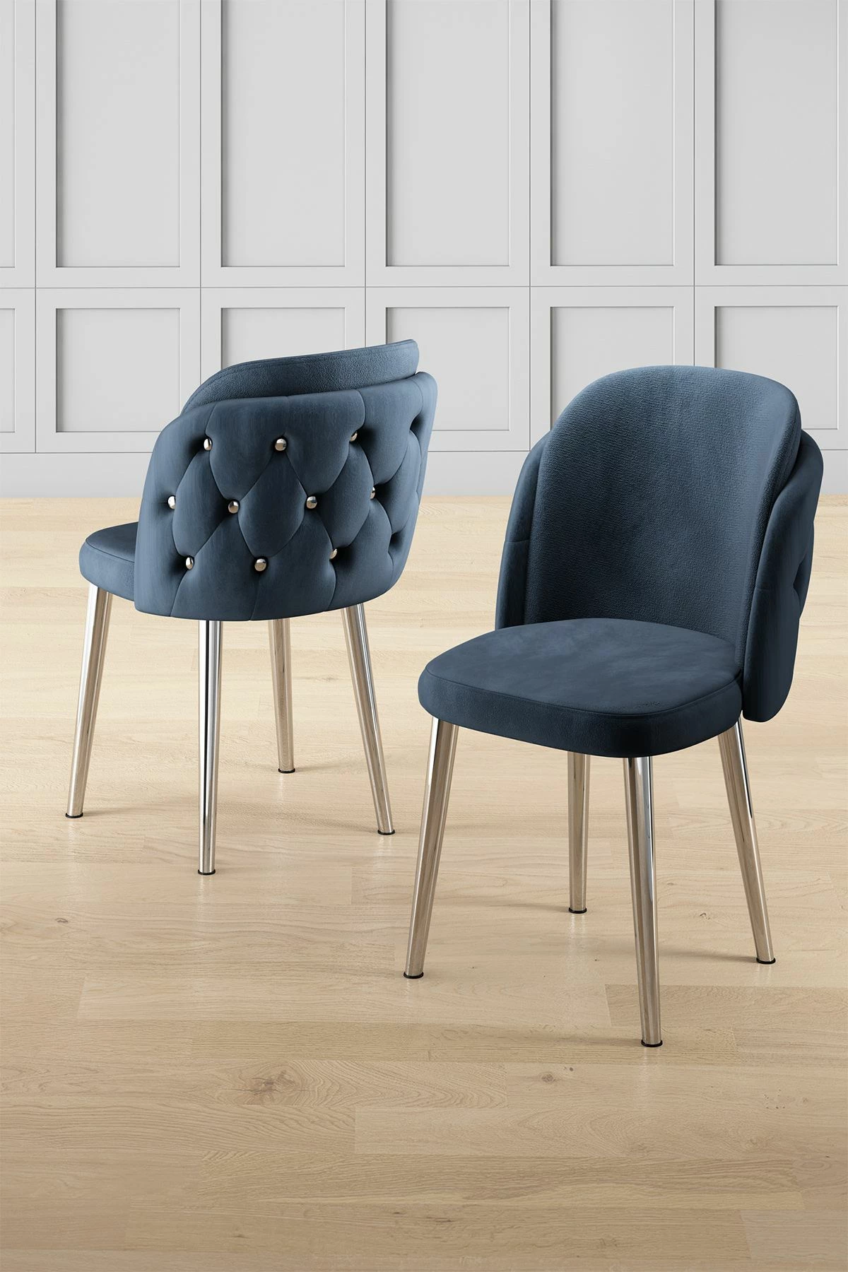 Set karrigesh (6 copë), Hanah Home, Axle, anthracite, krom