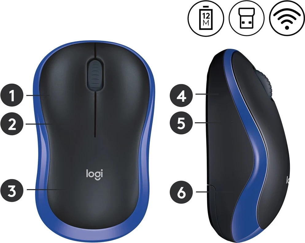 Maus Wireless Logitech M185