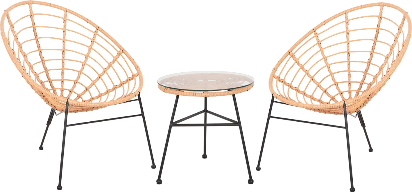 Set kopshti tavolinë & karrige ALLEGRA FH21047.11, 3 pjesë, ratan