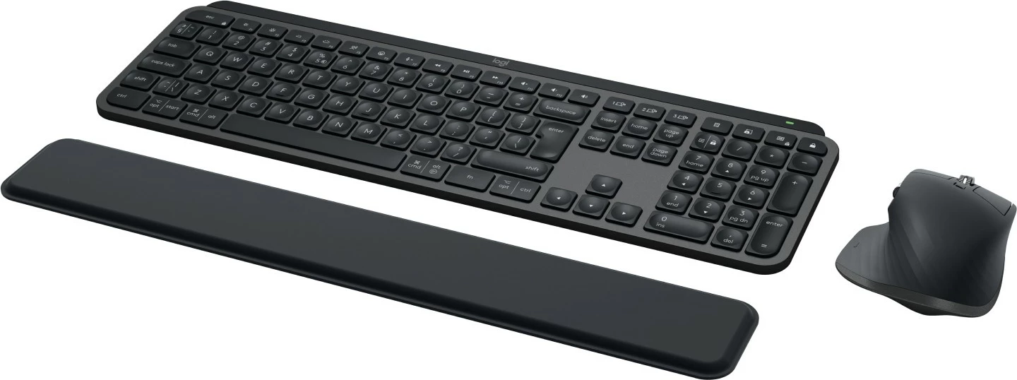 Tastierë me maus Logitech MX Keys S Combo, wireless, LED, QWERTY, grafit