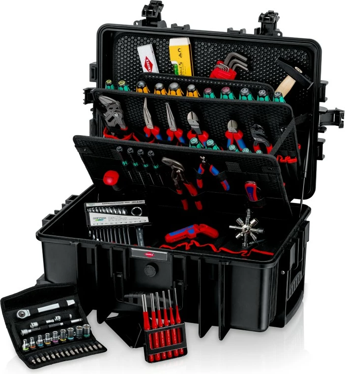 Kasë veglash Knipex Robust45 Move, polipropilen, e zezë, rezistente ndaj ujit dhe pluhurit