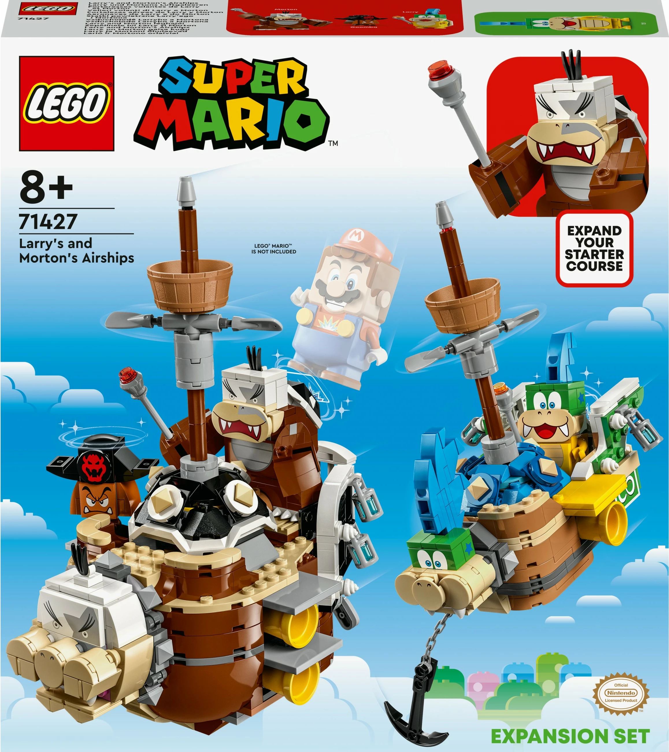 Set ndërtimi LEGO Larry's dhe Morton's Airships Expansion Set, 1062 pjesë, plastikë, shumëngjyrësh