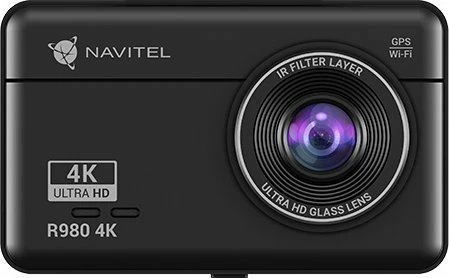 Kamerë regjistruese për veturë Navitel R980 4K, 4K UHD, GPS, Wi‑Fi, ekran 3", microSD deri 128GB, kënd 140°, e zezë