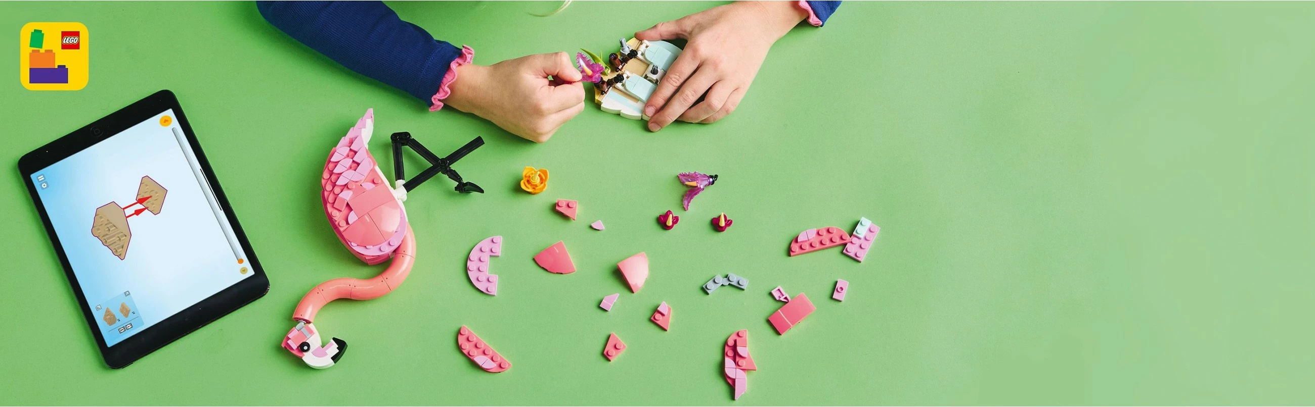 Set ndërtimi LEGO Wild Animals: Flamingo rozë, 288 pjesë, plastikë, 8+ vjeç, shumëngjyrësh