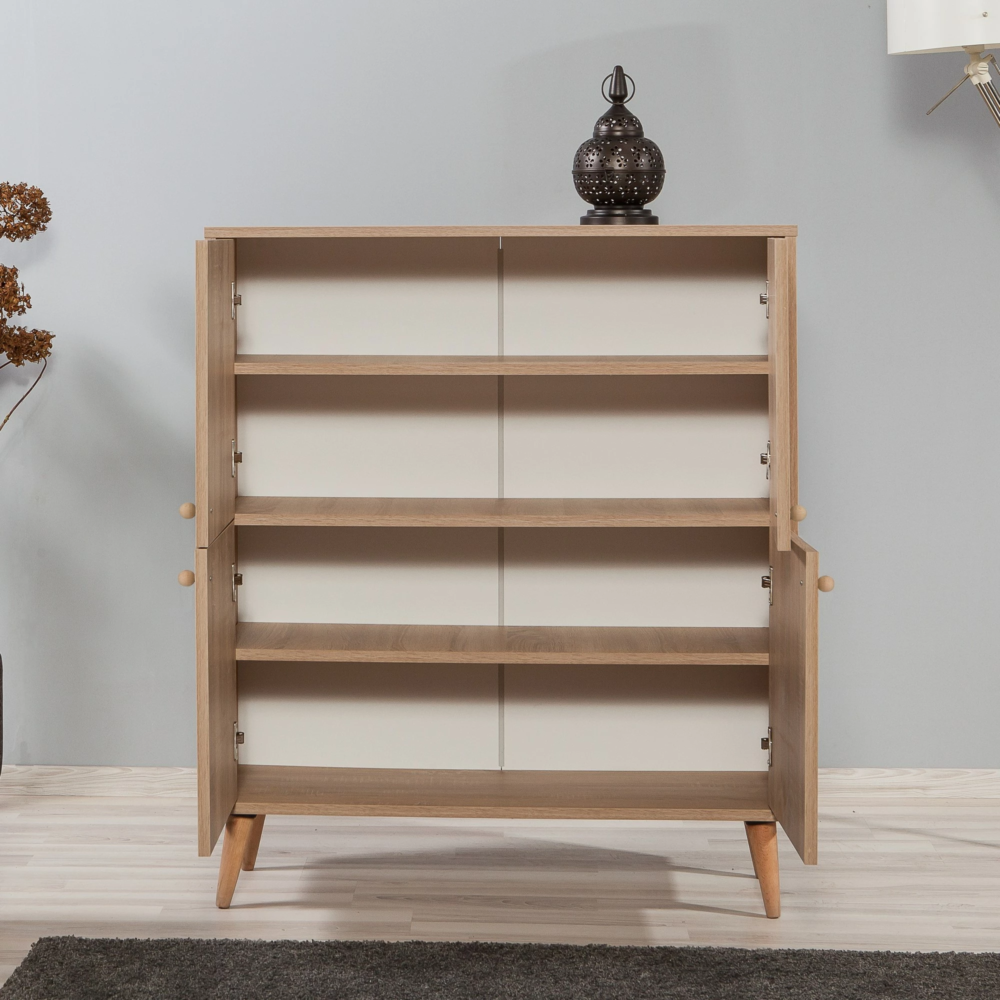 Dollap multifunksional Hanah Home, Multilux-120, ngjyrë lisi Sonoma