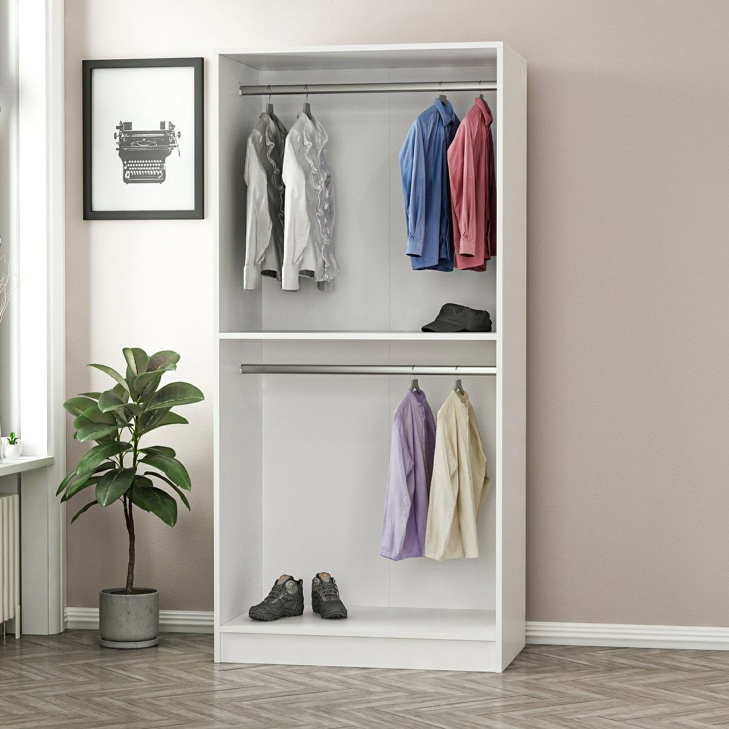 Dollap Skye Decor, roleta membrane Kale, i bardhë, 210cm