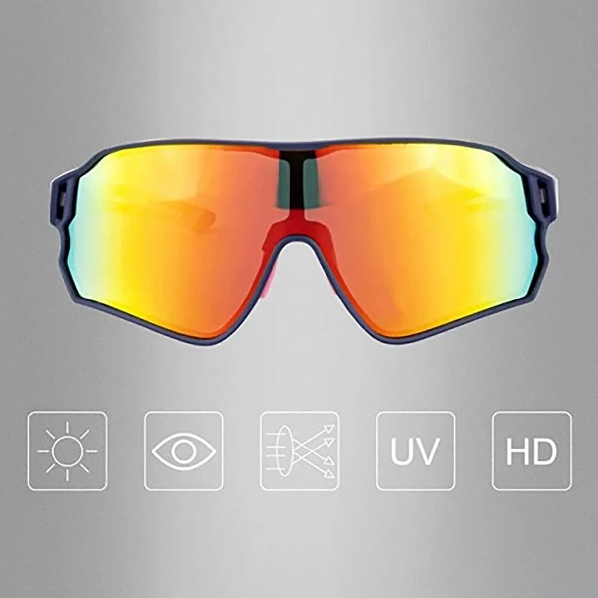 Syze sportive Rockbros 10134PL për çiklizëm, polarizuese, Blu