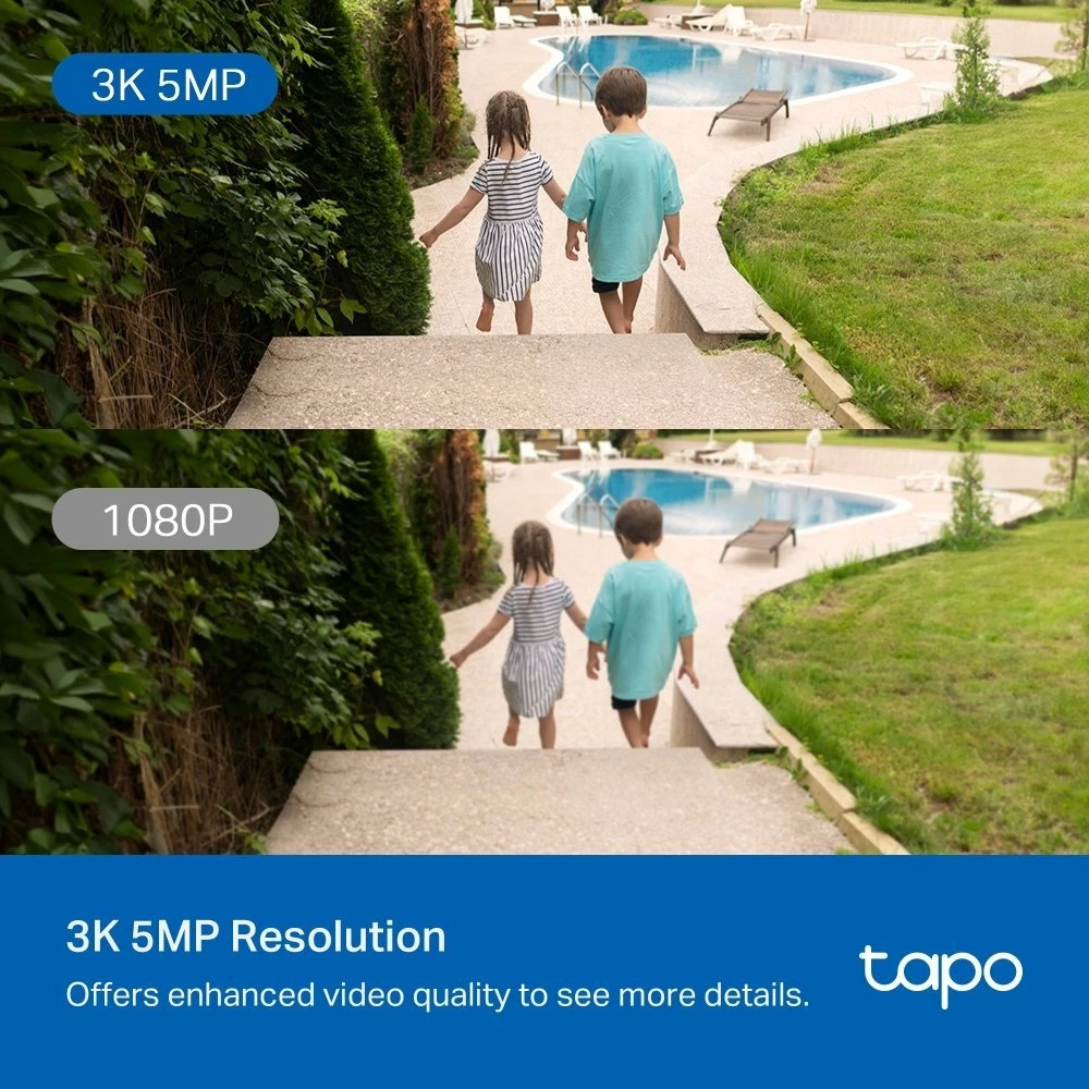 Kamerë sigurie IP TP-Link Tapo C530WS 5MP 3K, rrotulluese Outdoor, Wi‑Fi 6, IP66, e bardhë
