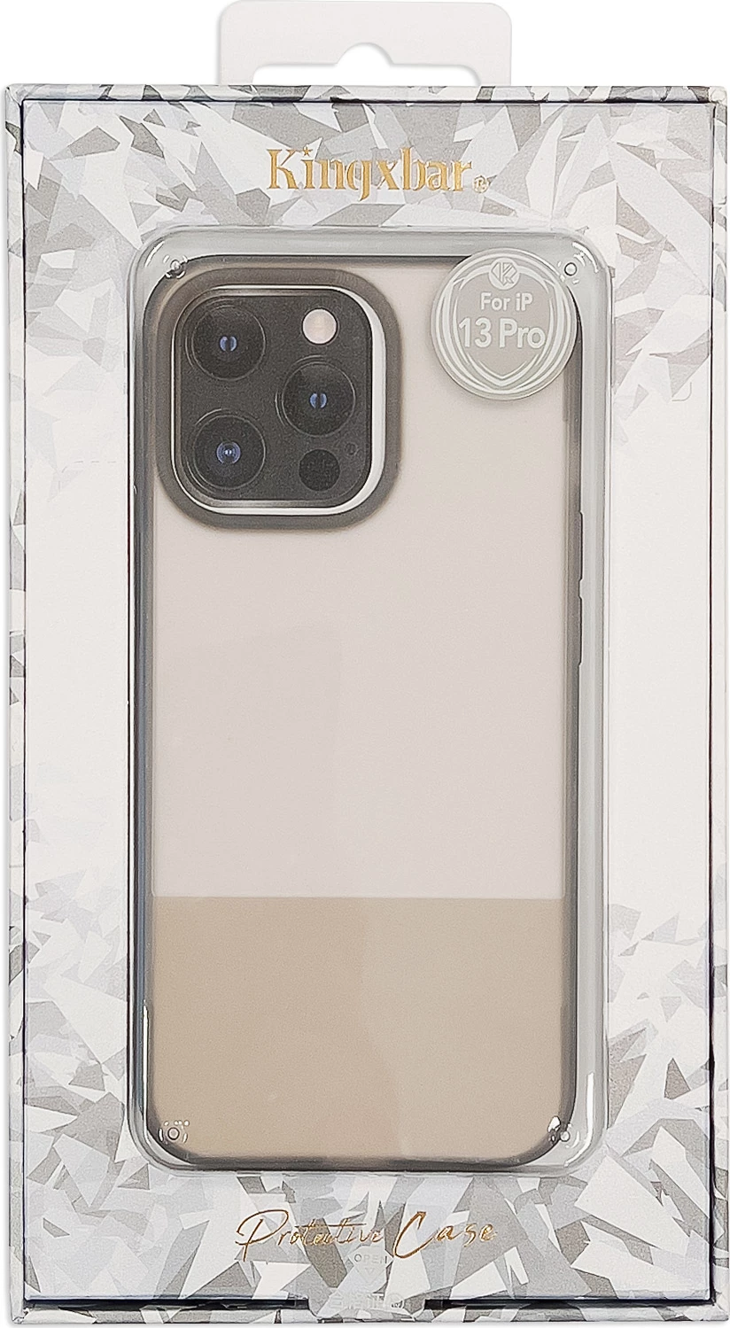 Mbështjellës Kingxbar Plain Series për iPhone 13 Pro, silikon, Gri