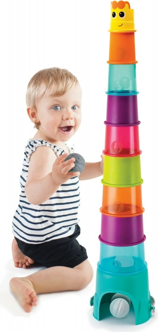 Lodër ndërtimi B-kids Giraffe Tower XL, 14 pjesë, shumëngjyrëshe