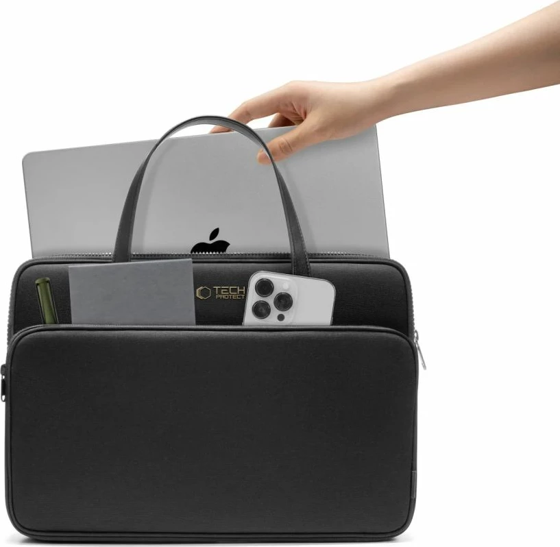 Mbështjellës laptopi Tech-Protect, 15-16 inç, i zi
