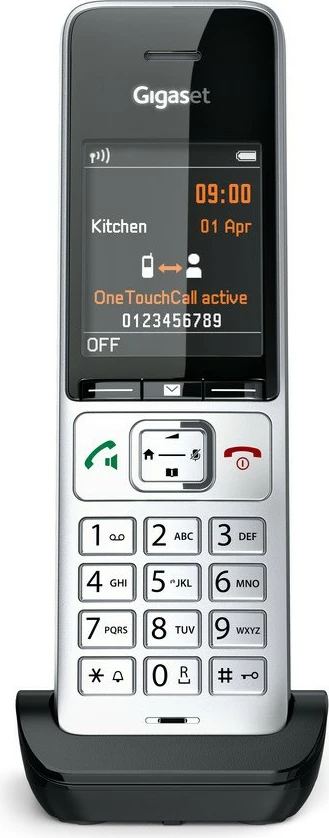 Telefon Gigaset COMFORT 500HX, Analog/DECT, Black, Silver