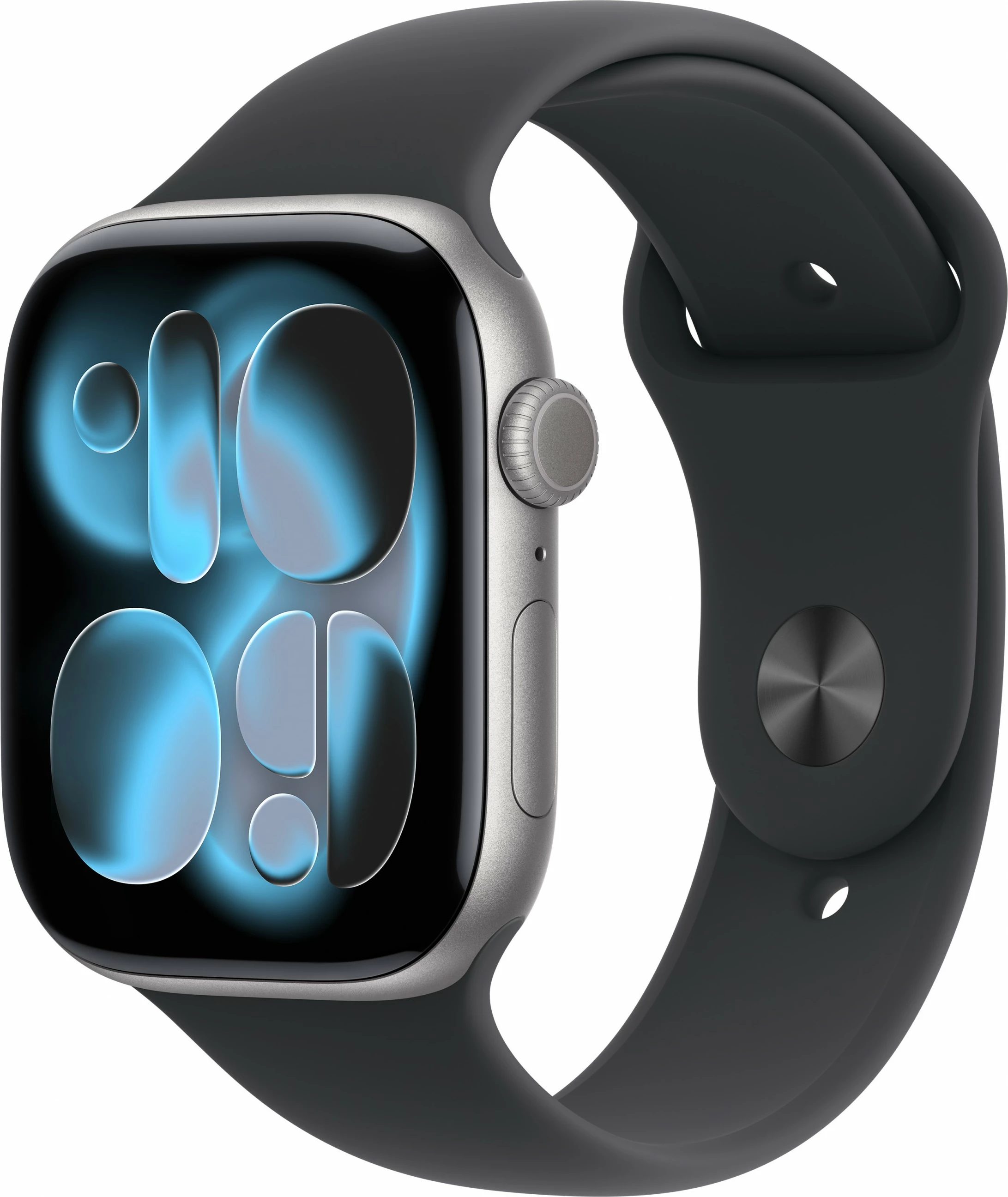 Smartwatch Apple Watch S11, 46mm, alumini, Space Grau, rrip sportiv i zi M/L
