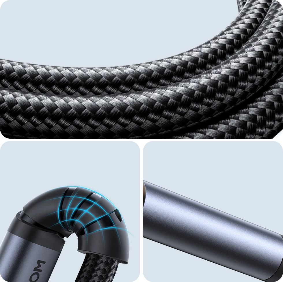 kabëll audio AUX 3.5 mm mashkull‑mashkull, Joyroom, SY-A08, 1.2 m, i zi