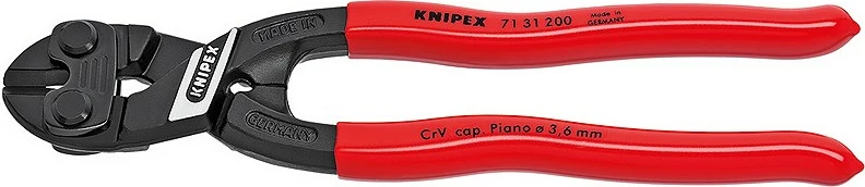Kërrusëse bulonash Knipex CoBolt, 200mm, krom-vanadium, dorezë plastike, e kuqe