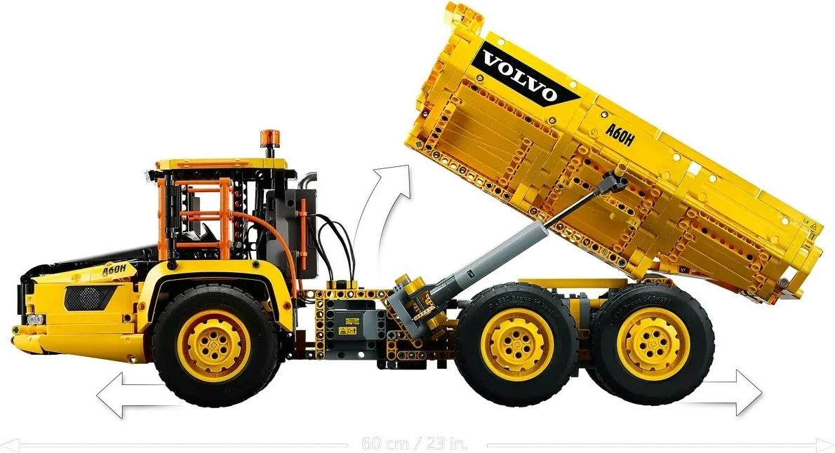 Set LEGO Technic Volvo 6x6 Articulated Hauler 42114, Verdhë