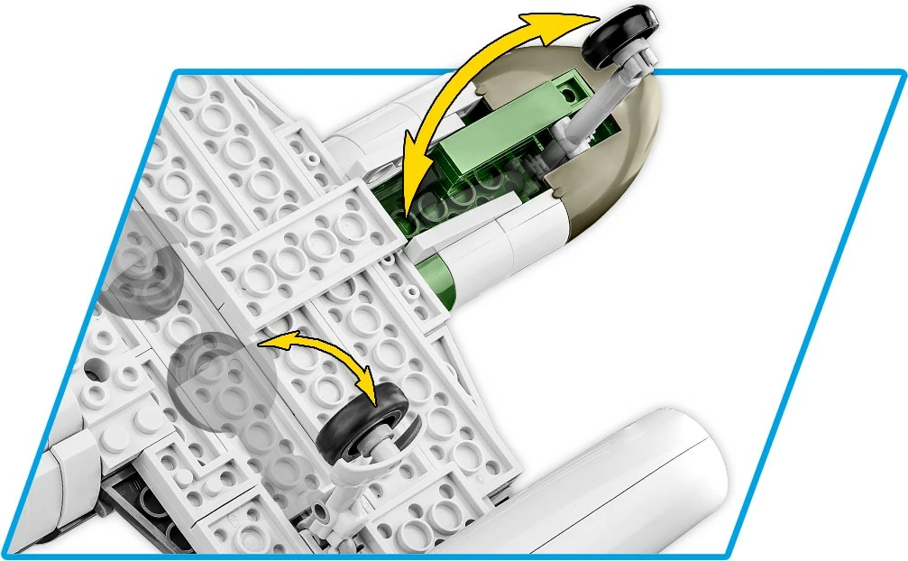Set ndërtimi Cobi Klocki Messerschmitt Me262 A-1a, 390 pjesë, me figurë piloti, Jeshile/Gri