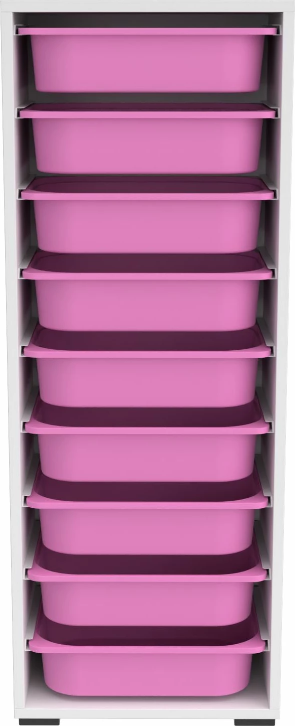 Dollap multifunksional Hanah Home, Zola 9N, i bardhë, rozë