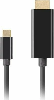 Kabllo USB-C në HDMI Lanberg CA-CMHD-10CU-0030-BK 3m 4K@60Hz e zezë