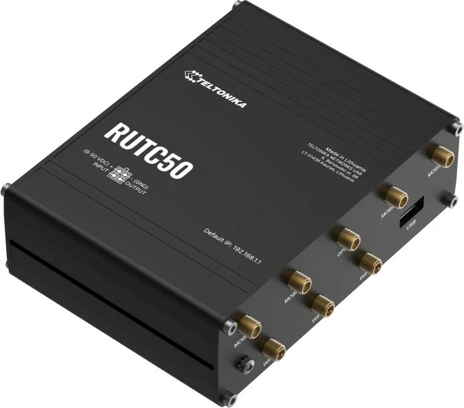 Router industrial Teltonika RUTC50, Wi-Fi 6, Dual-band, Ethernet LAN, 5G, i zi