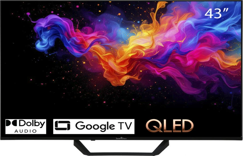 Smart TV SmartTech 43QG02V2 43" QLED 4K Google TV, HDR10, Dolby Audio