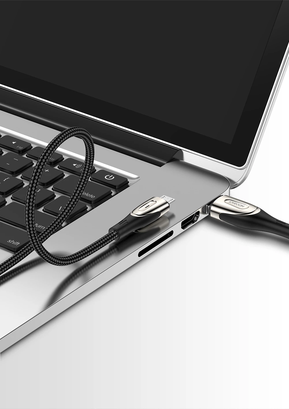 Kabllo Joyroom Sharp Series S-M411, USB-A në micro USB, 1.2m, 3A, e zezë