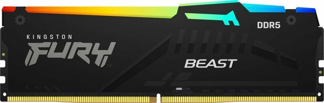 RAM Memorje Kingston Fury Beast RGB KF560C30BBEA-16 16GB DDR5 6000MHz CL30, e zezë, 1 modul