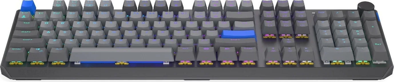 Tastierë mekanike wireless Endorfy Thock V2, RGB, full-size, hot-swap, gri