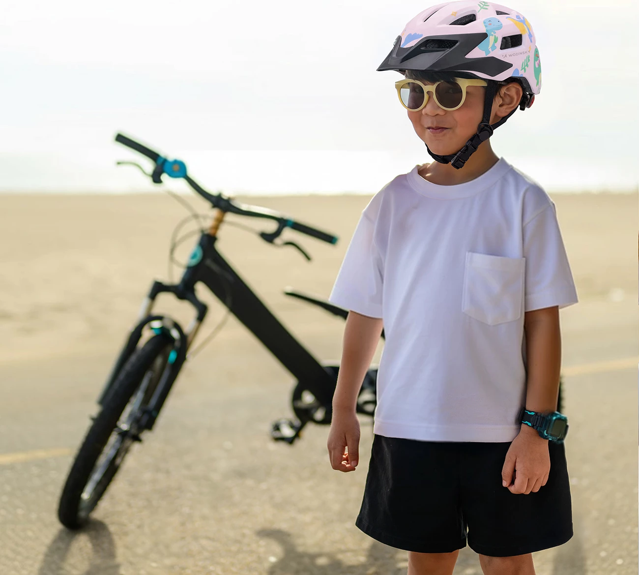 Kaskë MTB fëmijësh Wozinsky HT-45R XS (48-52 cm), me rrotë 360° dhe krahëz të heqshëm, rozë