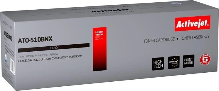 Toner Activejet ATO-510BNX, për OKI 44973508, ngjyrë e zezë